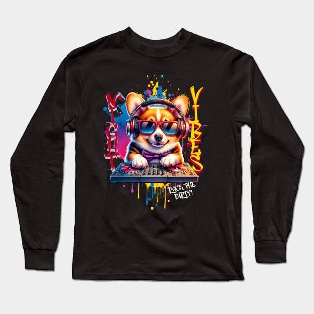 Night Vibes, Turn Down For What, Rock the Party, Music Tee Long Sleeve T-Shirt by CloudEagleson